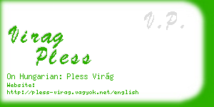 virag pless business card